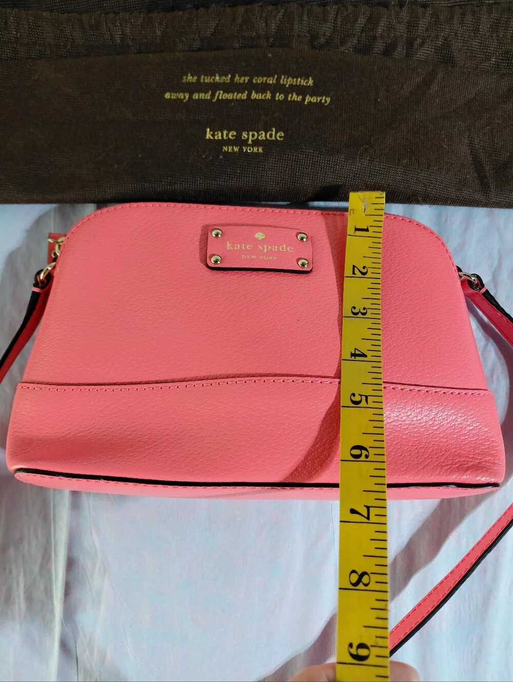 Kate Spade New York Hot Pink Wellesley Hanna Sweatheart Leather Bag NWOT